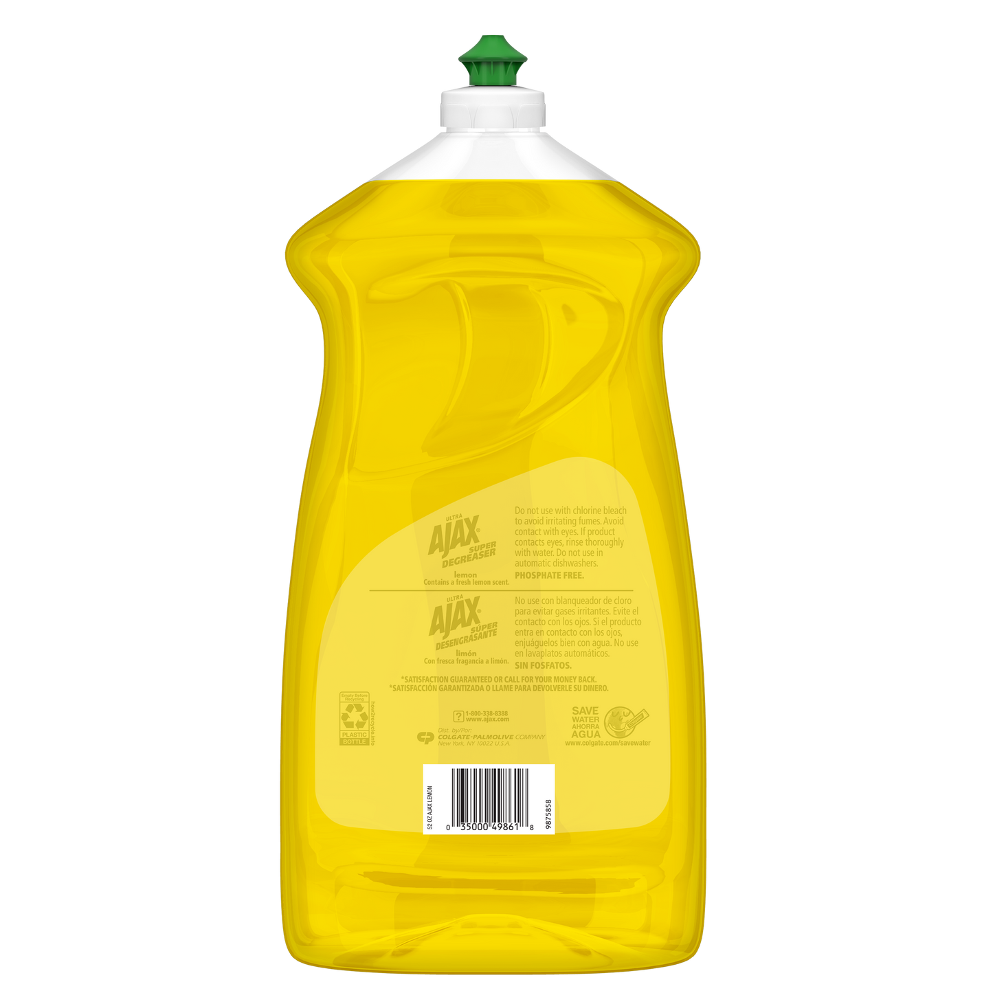 Ajax Ultra Super Degreaser Liquid Dish Soap, Lemon - 52 fl oz