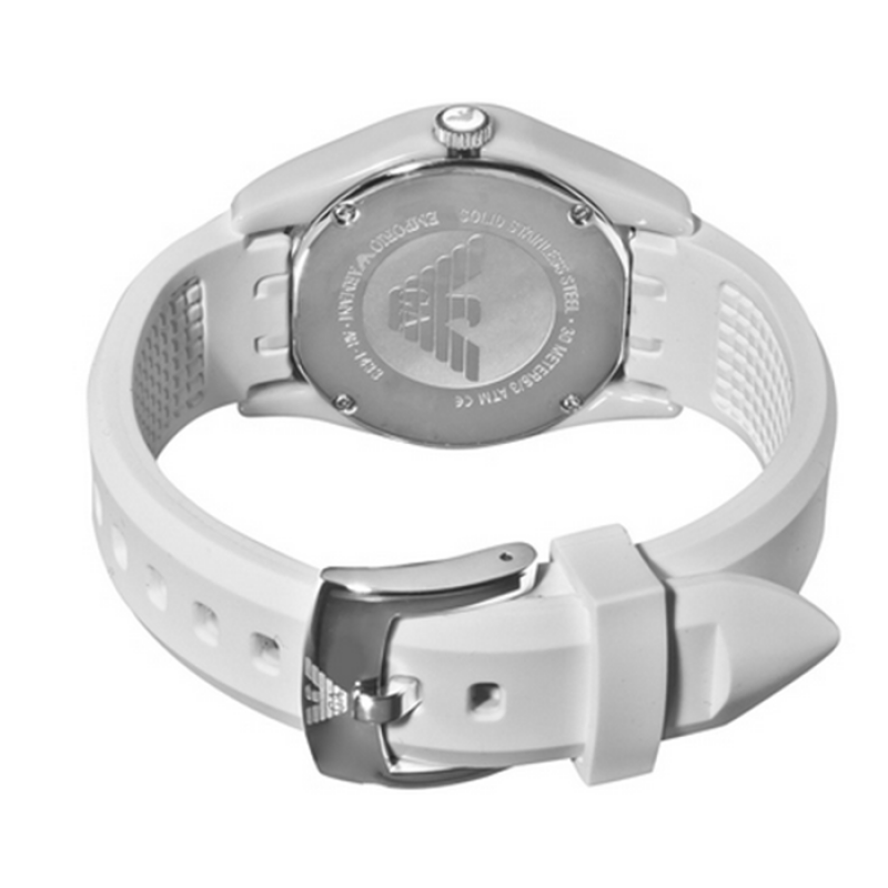 Emporio Armani Women's White Ceramic Polyurethane Watch (AR1433)