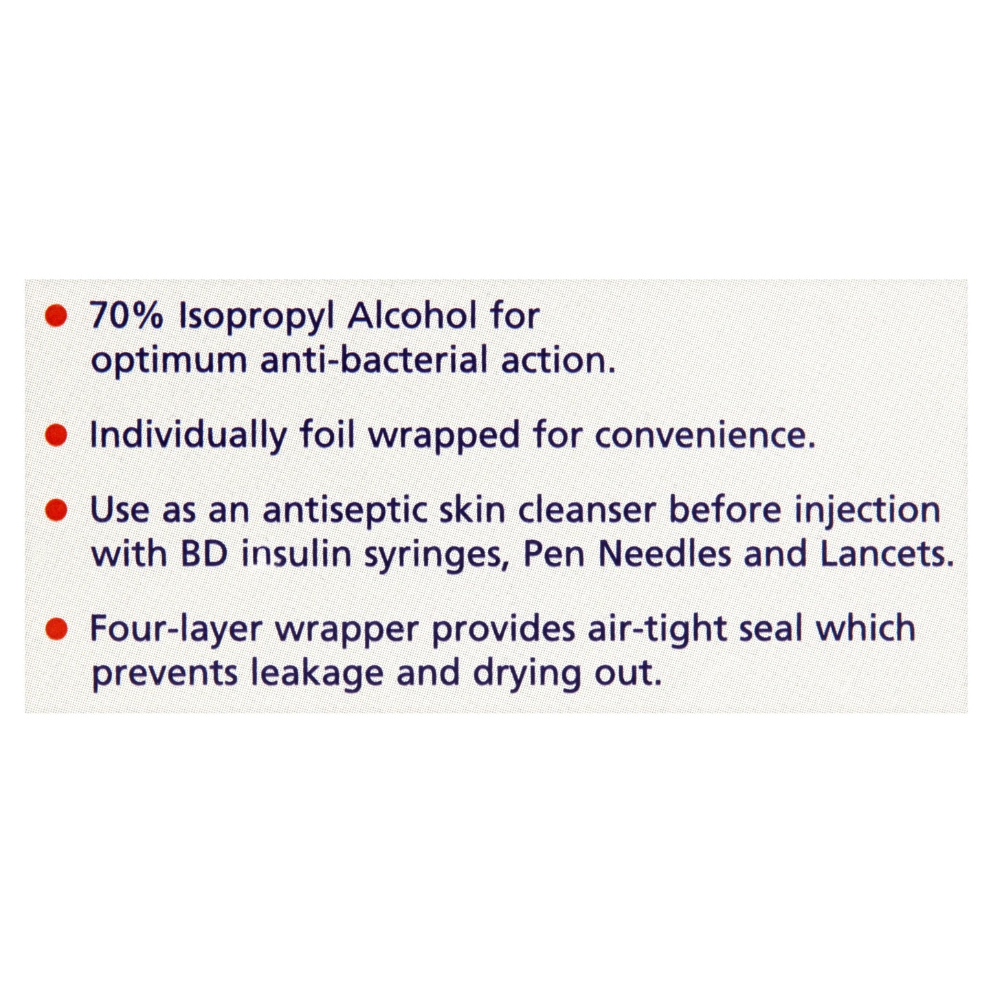 BD Alcohol Swabs 100 Each Box