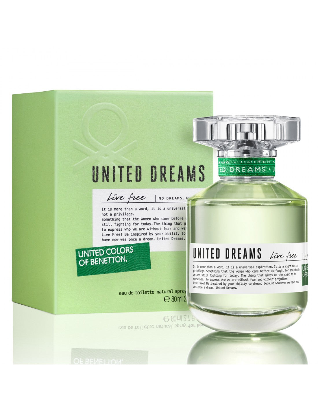 Benetton United Dreams LIVE FREE EDT 2.7 oz Women 80 ml