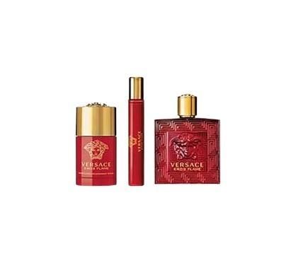 Versace Eros Flame 3pc Gift Set EDP 3.4 oz 100 ml Men