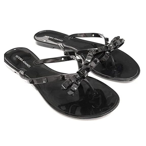 Victoria Adames Valencia Matching Jelly Sandal Black