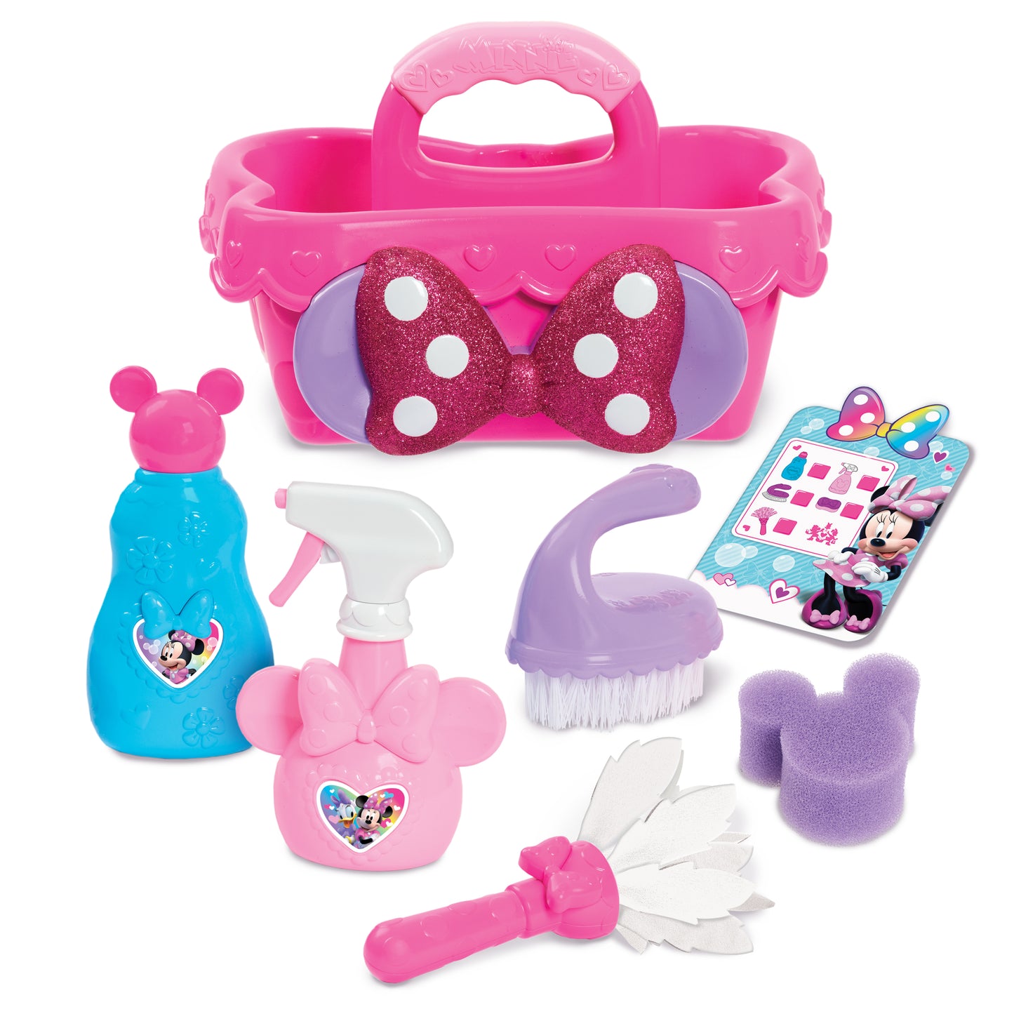 Disney Junior Minnie Mouse Sparkle N’ Clean Caddy Housekeeping Toy Set