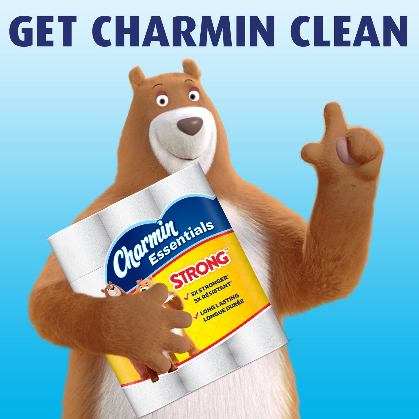 Charmin Essentials Strong Toilet Paper, 12 Mega Rolls = 48 Regular Rolls