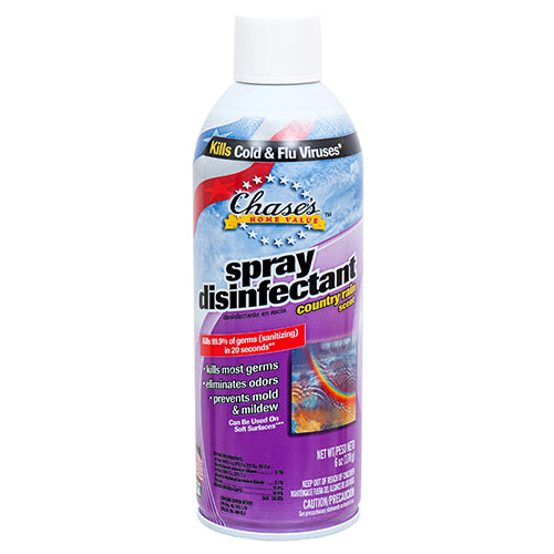 Chase Disinfectant Spray 6 oz Country Rain Scent Kills 99.9% Germs