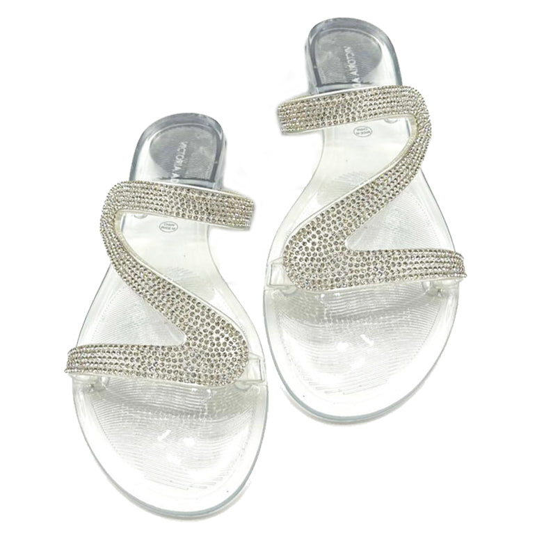 Victoria Adames Sunset Rhinestones Sandals Clear Rafaelos