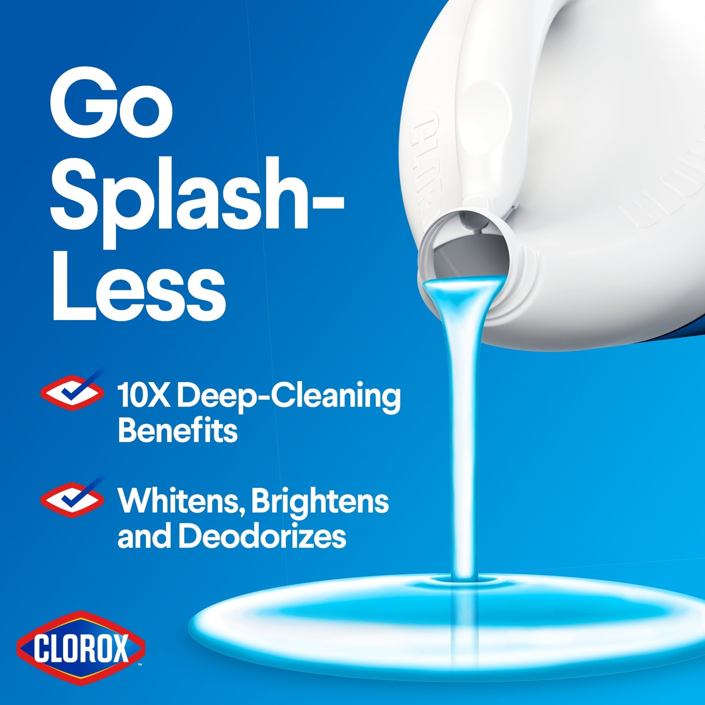Clorox Scented Splash-Less Liquid Bleach, Clean Linen 117 oz Bottle