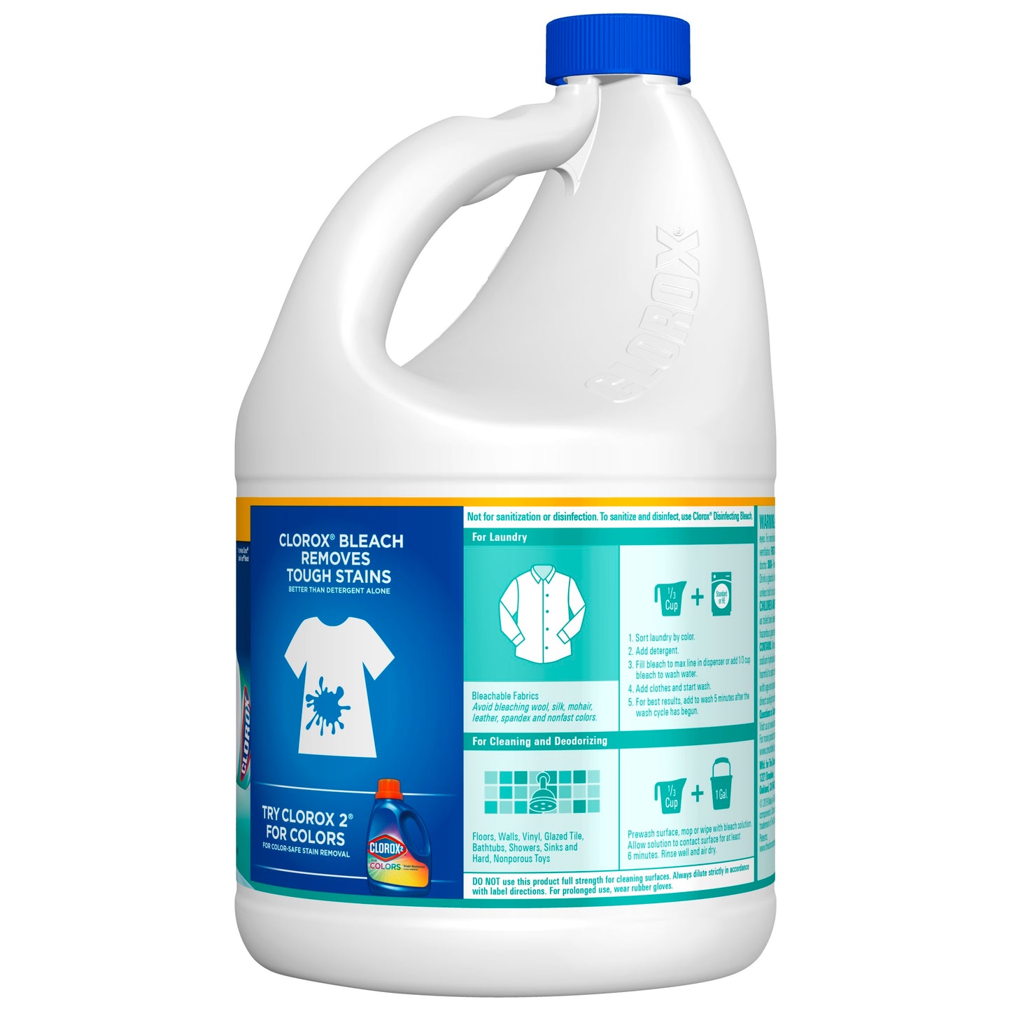 Clorox Scented Splash-Less Liquid Bleach, Clean Linen 117 oz Bottle