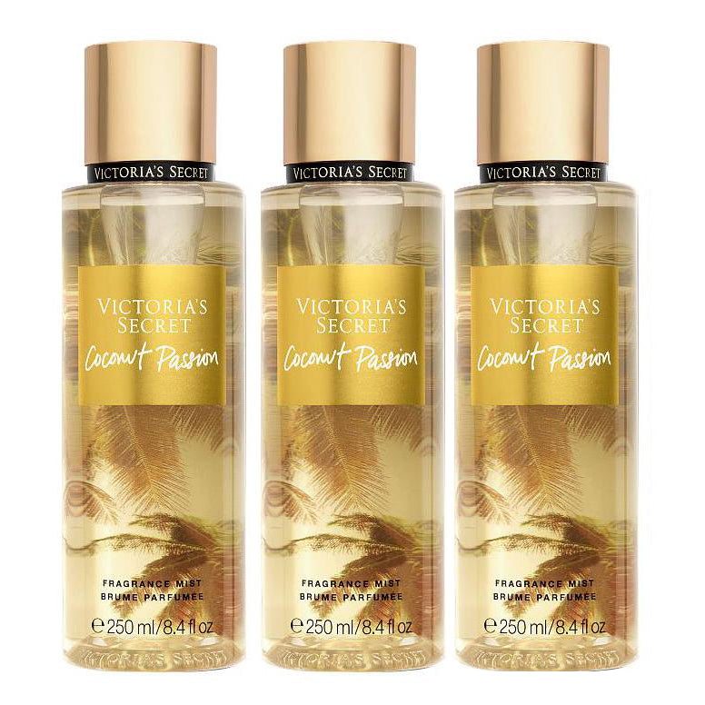 Victoria's Secret Coconut Passion Body Mist 8.4 oz 250 ml "3-PACK"