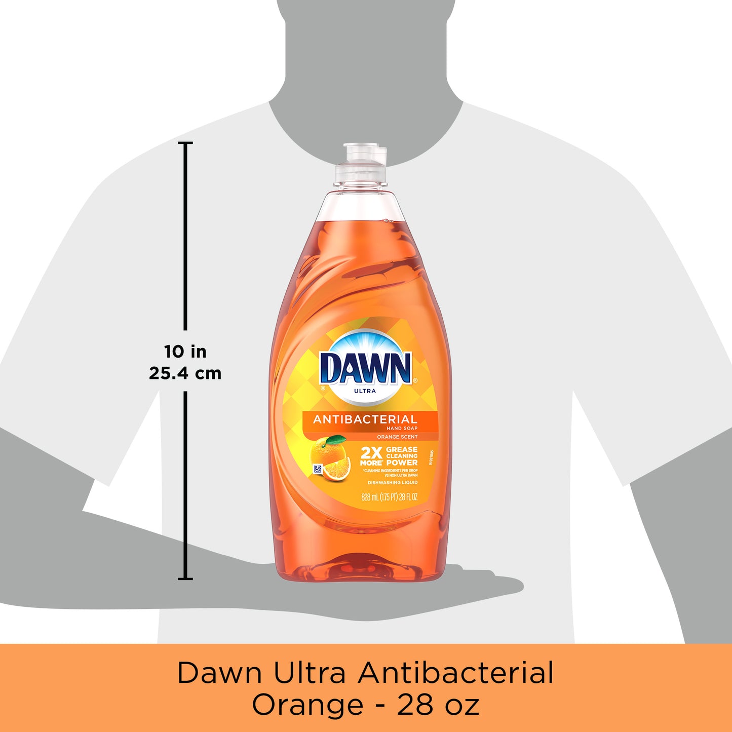 Dawn Ultra Antibacterial Liquid Dish Soap, Orange Scent, 28 fl oz