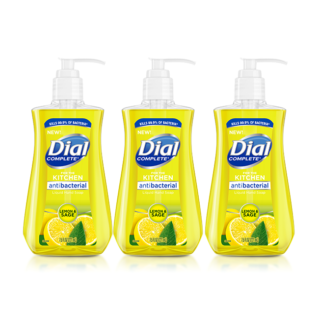 Dial Complete Liquid Hand Soap 9.37 Fl Oz Lemon and Sage "3-PACK"