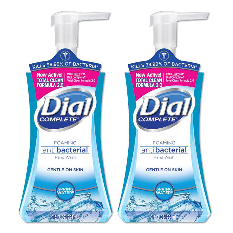 Dial Complete Foaming Antibacterial Hand Wash Spring Water 7.5 oz "2-PACK"