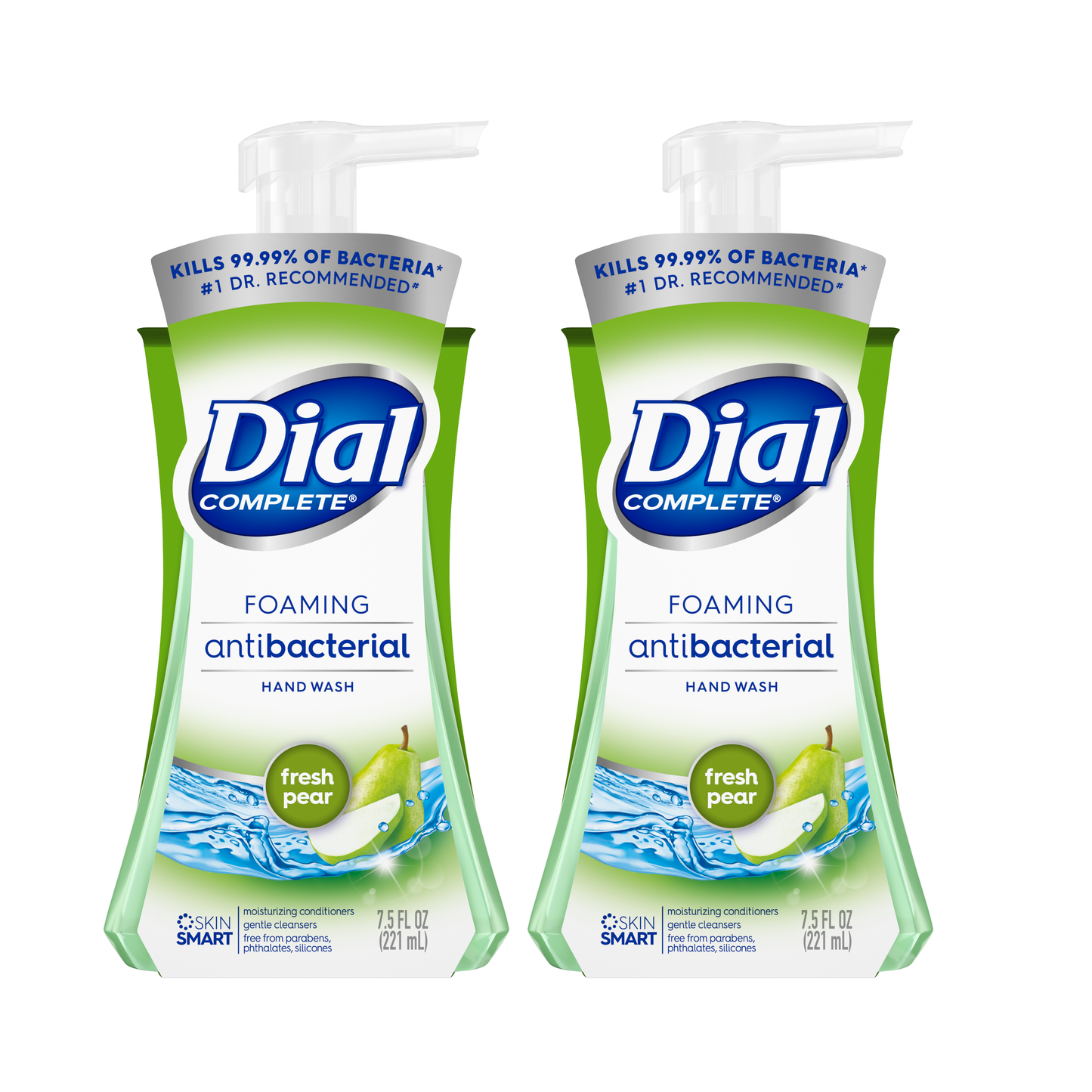 Dial Complete Antibacterial Foaming Hand Wash, Fresh Pear, 7.5 oz "2-PACK"