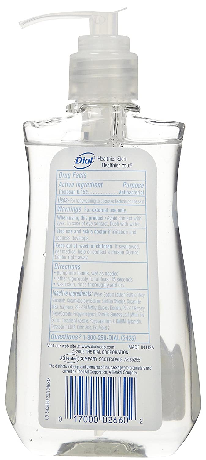 Dial Antibacterial Liquid Hand Soap, White Tea, 7.5 Ounce