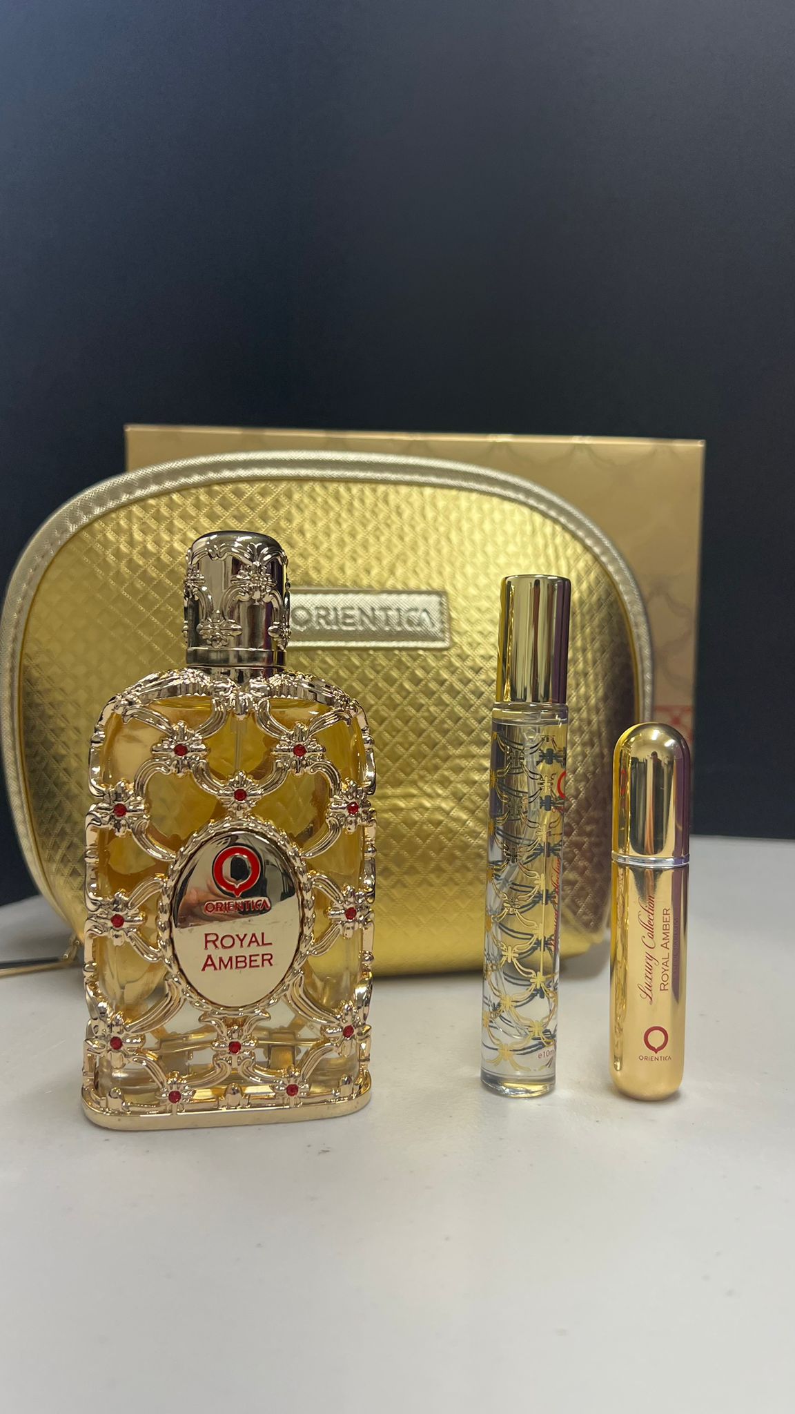 Orientica Royal Amber EDP 2.7 oz Unisex 4 pc. Gift Set by Orientica Luxury Collection
