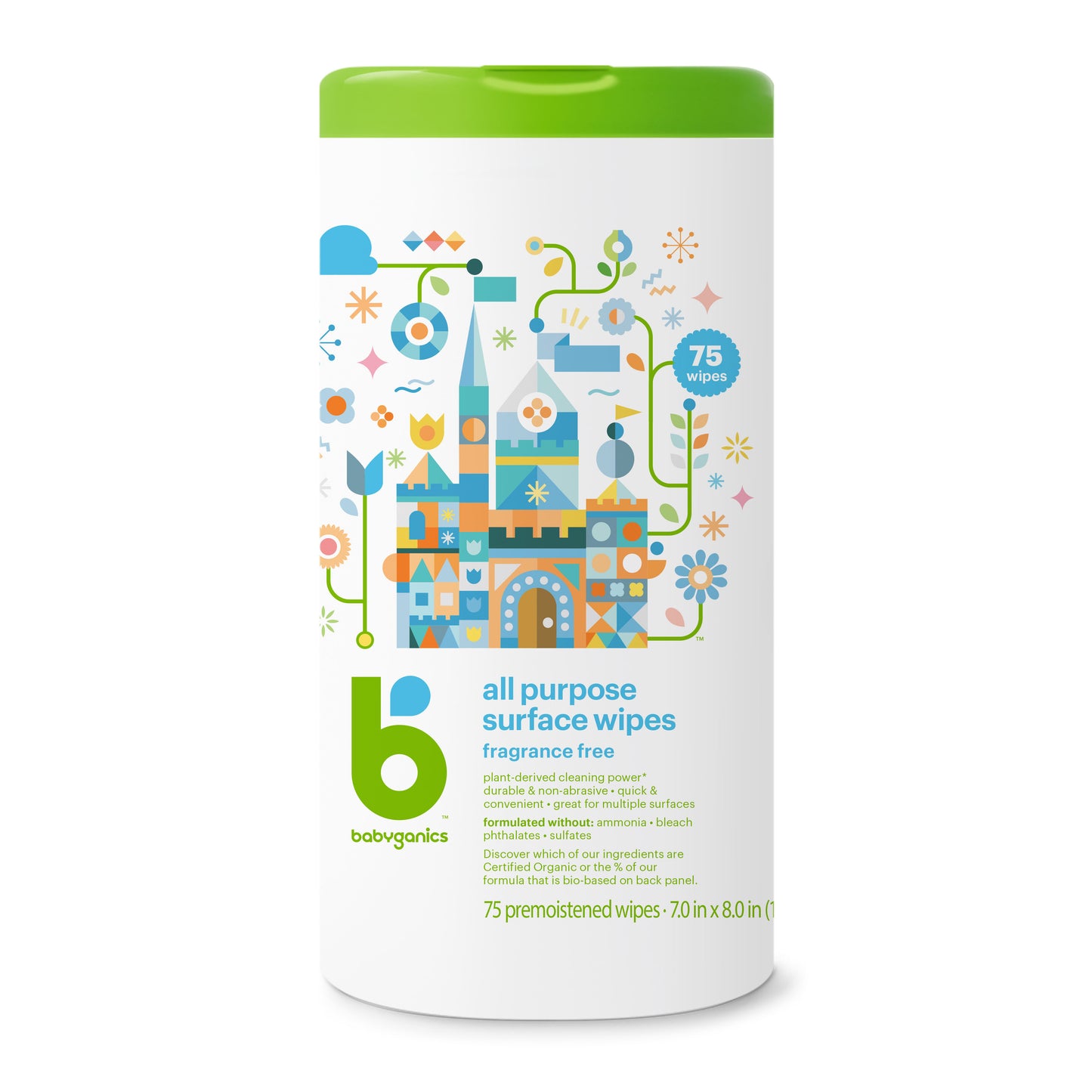 Babyganics All Purpose Surface Wipes 75 Wipes
