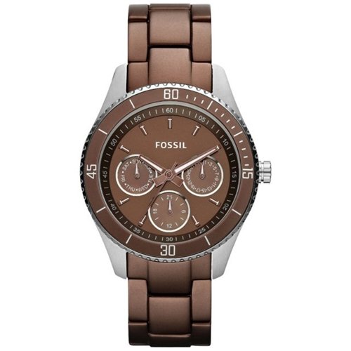 Fossil Stella Multi-Function Brown Aluminum Ladies Watch (ES3033)