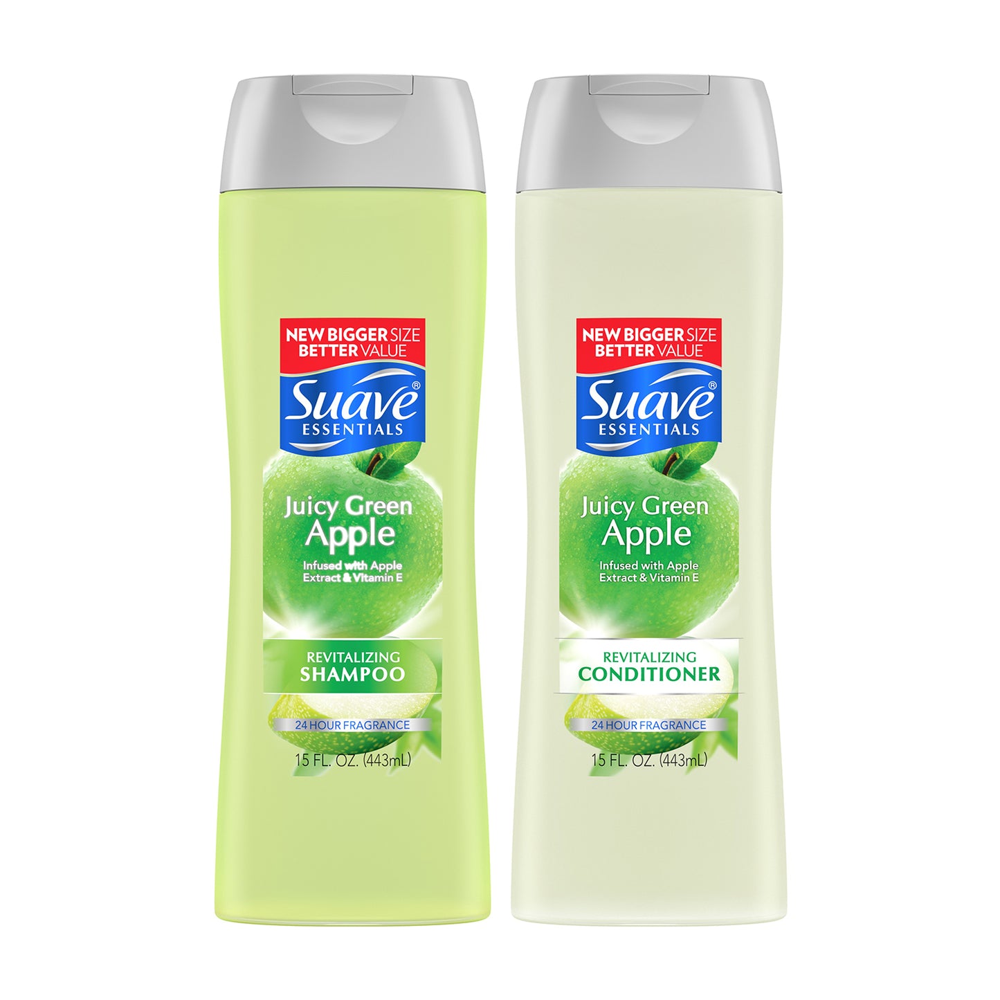Suave Essentials Juicy Green Apple 15 oz (Shampoo & Conditioner)