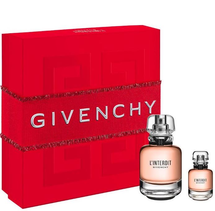 Givenchy L'interdit Gift Set For Women 50ml Eau De Parfum Spray + 10ml Mini Spray