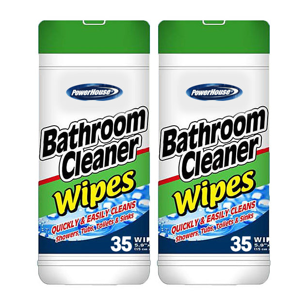 Bathroom Cleaner Wipes 35 ct by PowerHouse (2-PACK)