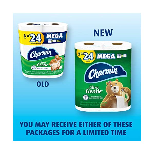 Charmin Ultra Gentle Toilet Paper - 6 Mega Rolls = 24 Regular Rolls