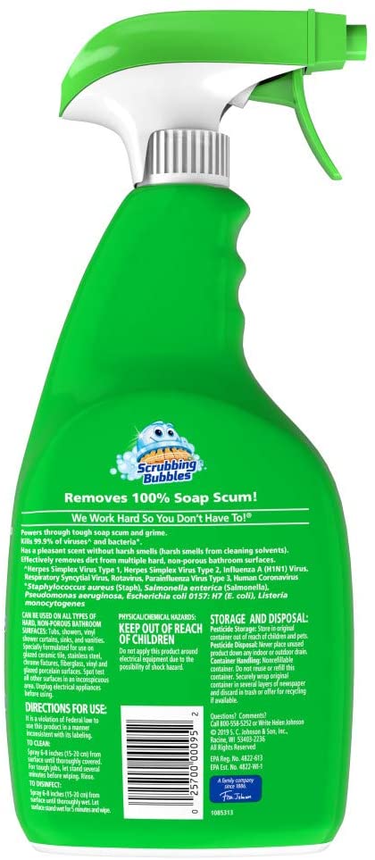 Scrubbing Bubbles Bathroom Grime Fighter 32 oz Foam Multipurpose Rainshower