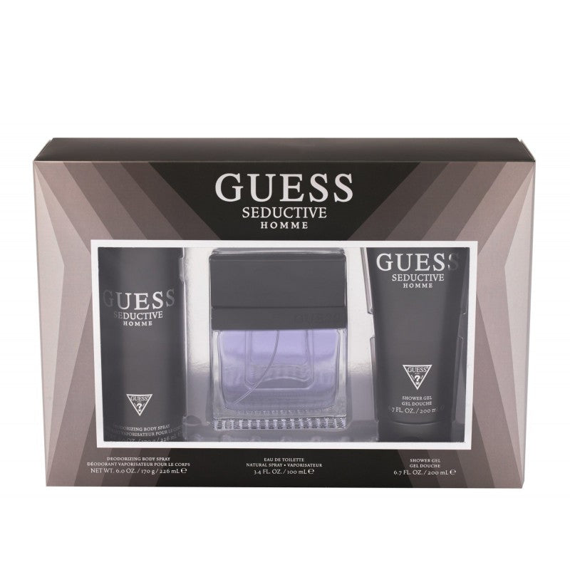Guess Seductive Homme 3 pc Gift Set EDT 3.4 oz Men