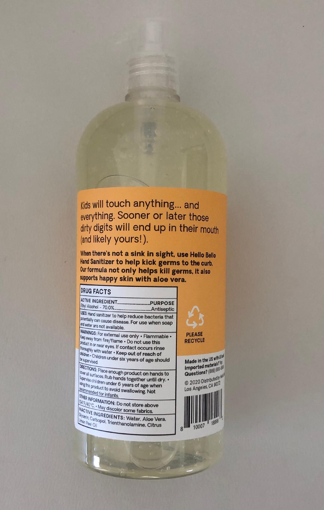 Hello Bello Fresh Citrus 32 oz - 1 L Hand Sanitizer Gel