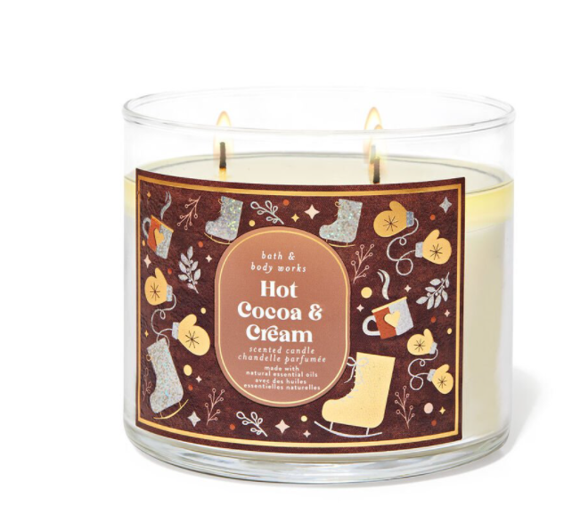 Bath & Body Works Hot Cocoa & Cream 3-Wick Candle