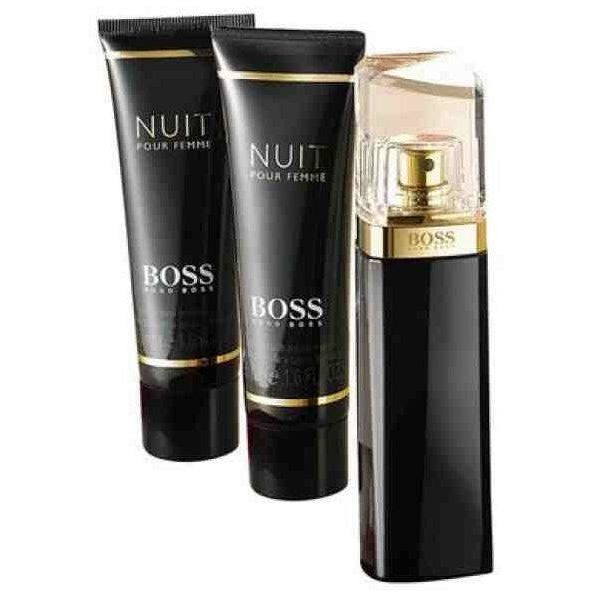 Womens Perfume Hugo Boss Nuit Pour Femme Gift Set Boss Nuit Women Piece Gift Set EDP Oz – Rafaelos