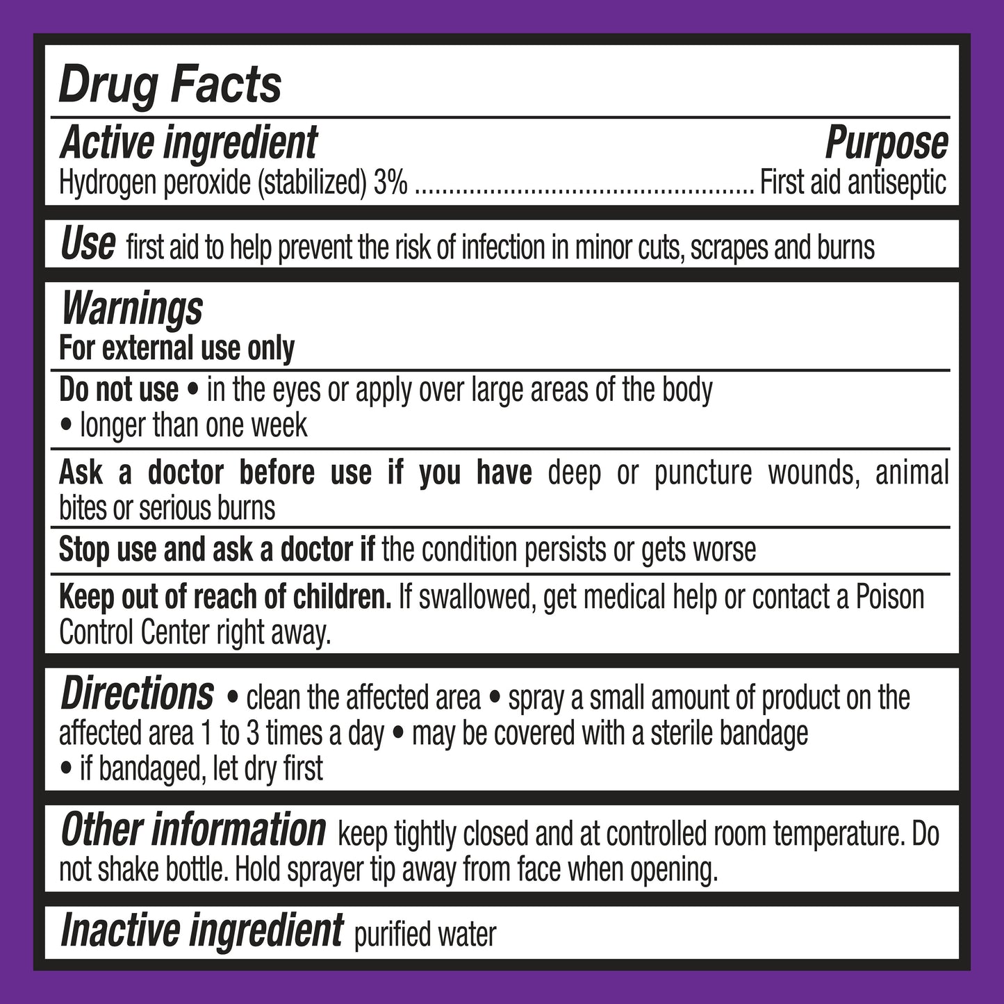 Equate Hydrogen Peroxide Topical Solution Antiseptic Spray, 8 fl oz (2 Pack)