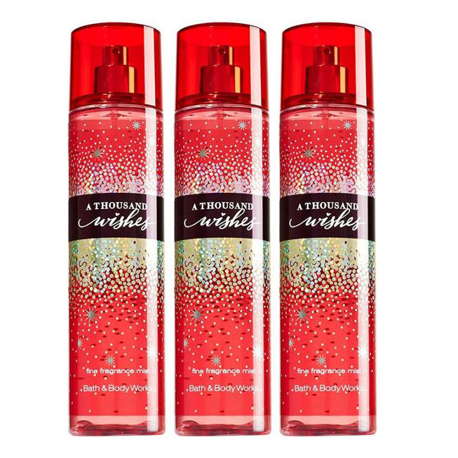 Bath & Body Works A Thousand Wishes Fine Fragrance Mist 8.0 oz "3-PACK"