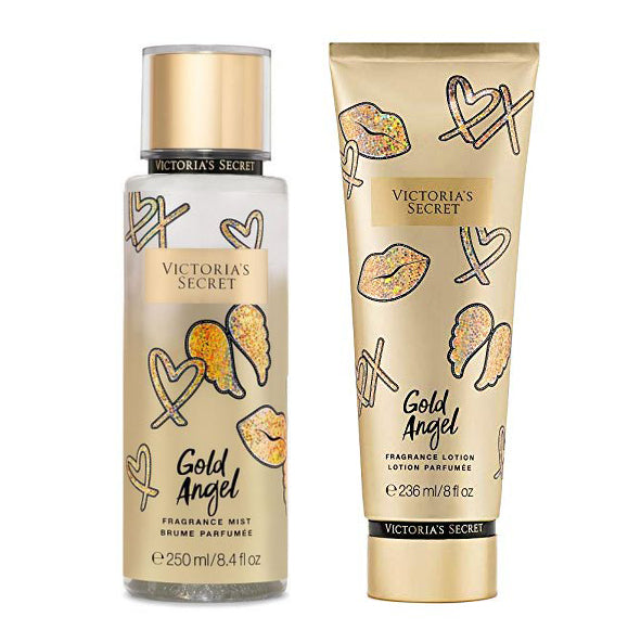 Victoria's Secret Gold Angel Fragrance Mist & Fragrance Lotion (Pack of 2)