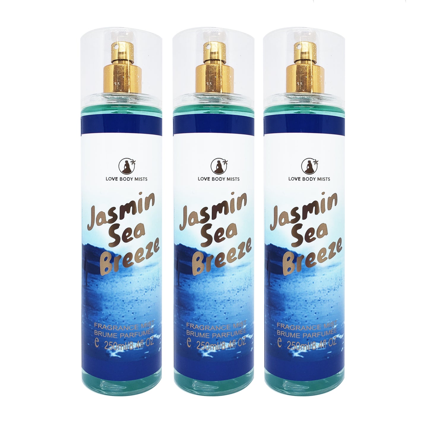 Love Body Mists Flowers and Fruits Spray 8.4 oz 250 ml 3-PACK