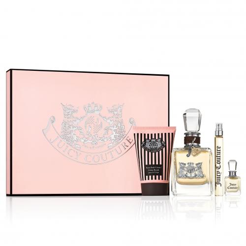 JUICY COUTURE 4 pcs Set 3.4 EDP + .33 oz EDP +4.2 oz Body Cream + .17 oz Parfum