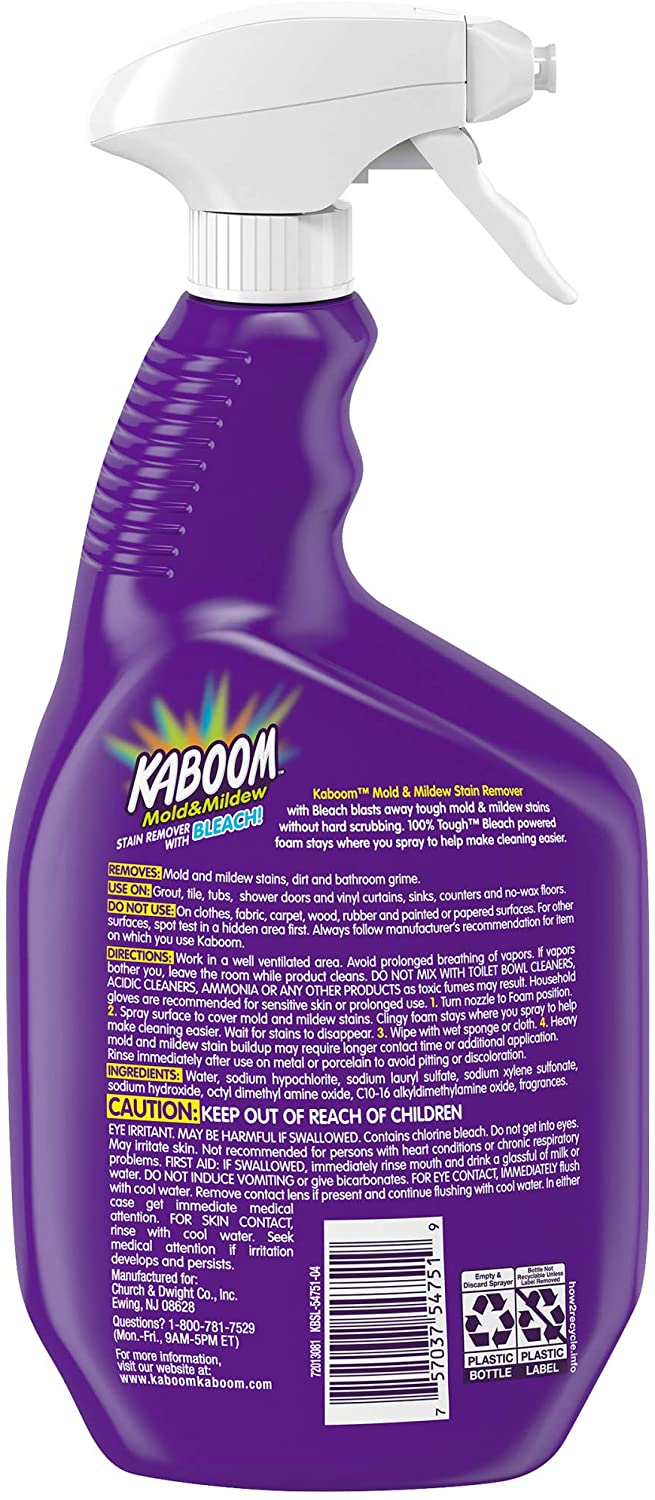 Kaboom No Drip Foam Mold and Mildew Stain Remover with Bleach 30 oz
