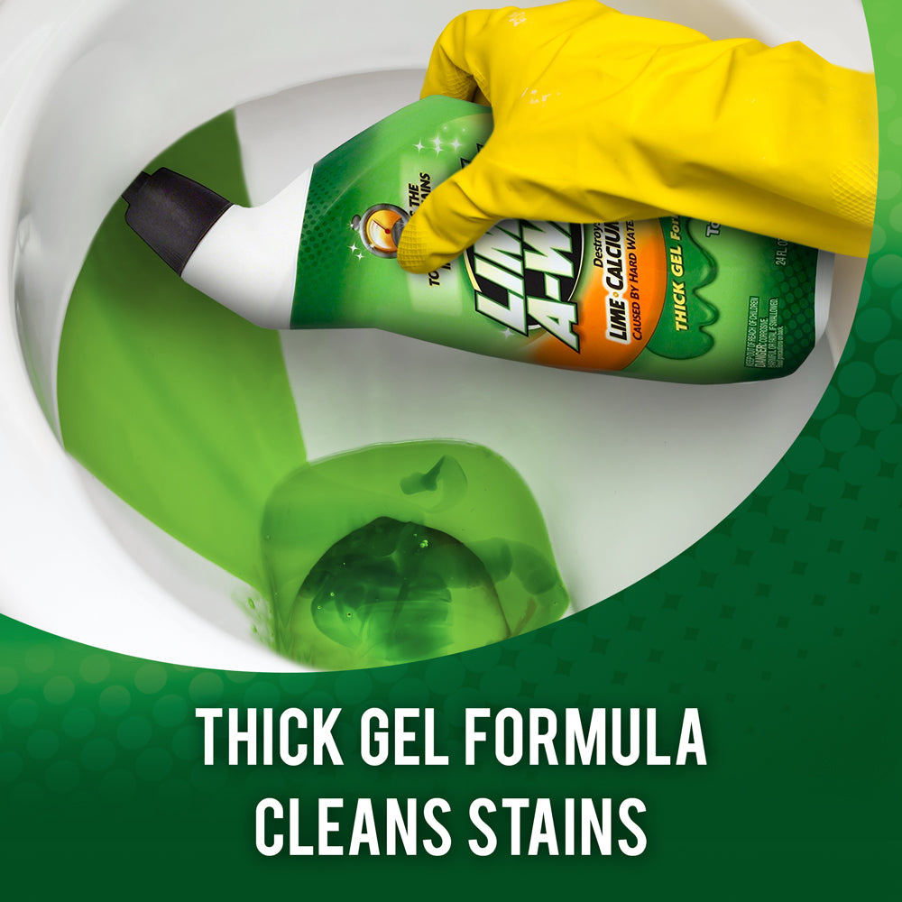 Lime-A-Way Liquid Toilet Bowl Cleaner, 16 oz bottle, Remove Lime Calcium Rust