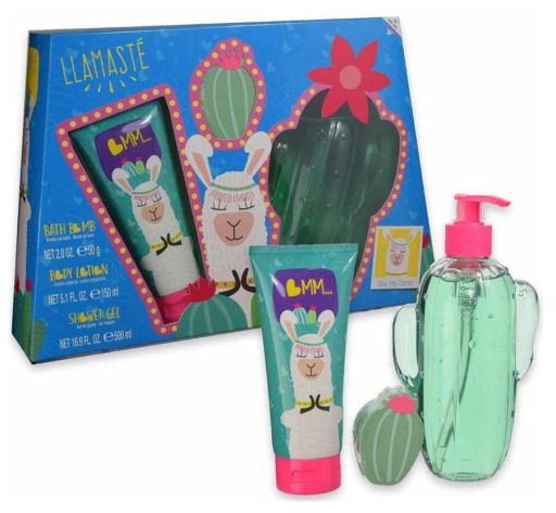 AIRVAL Gift box My Llama "Llamasté" 5.1 Body Lotion, 16.9 oz Shower Gel & 2 oz Bath Bomb