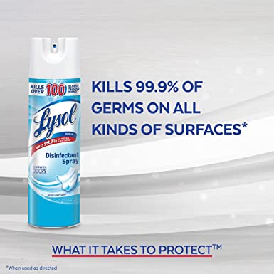 Lysol Disinfectant Spray, Crisp Linen Scent, 12.5 oz Cleaner
