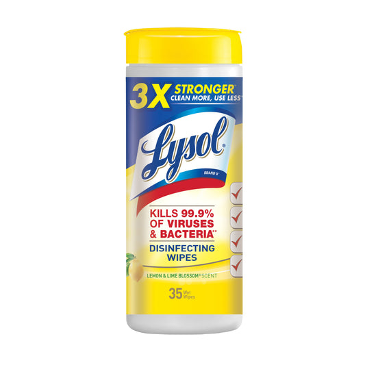 Lysol Disinfecting Wipes, Lemon & Lime Blossom, 35ct