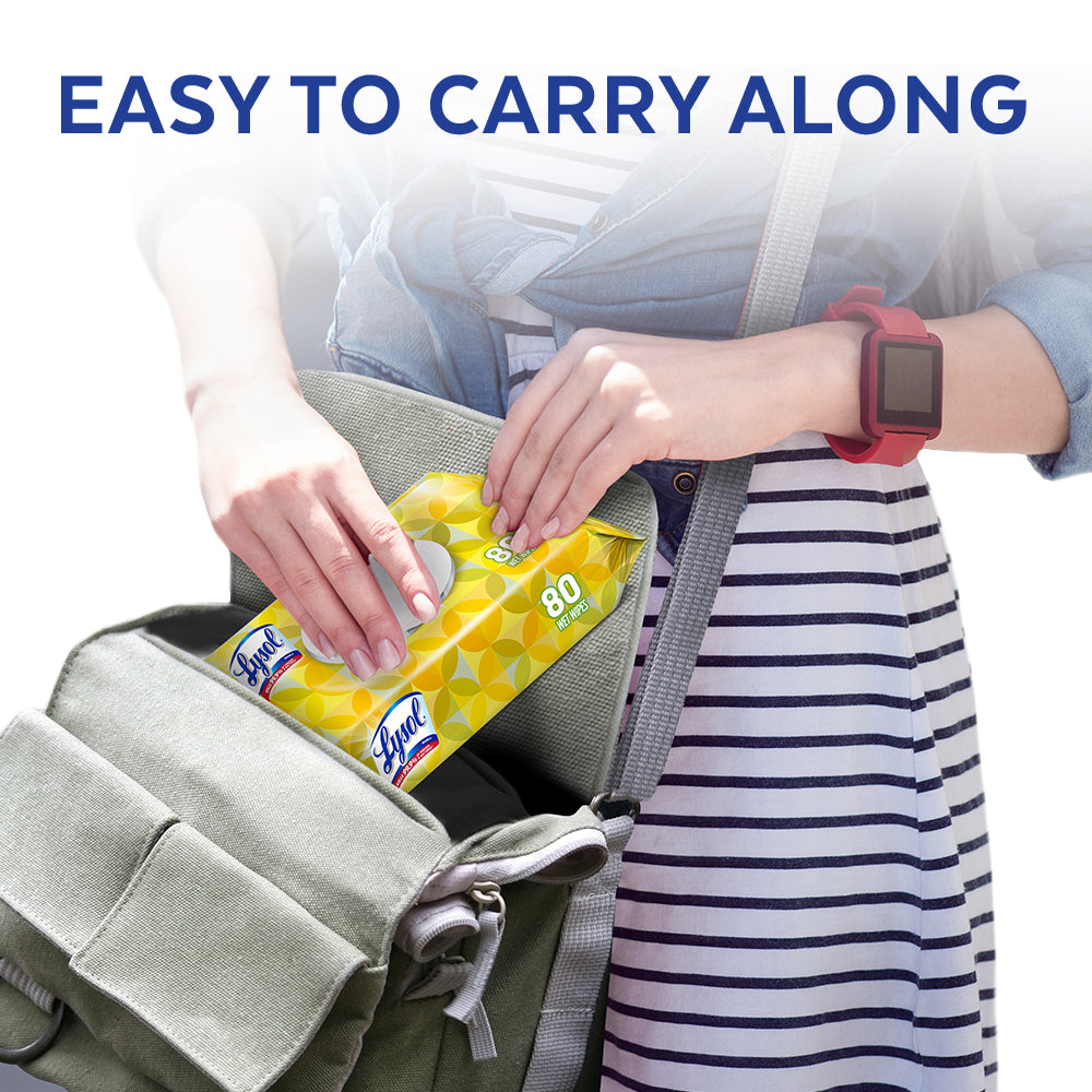 Lysol Handi-Pack Disinfecting Wipes, 80ct, Lemon & Lime Blossom Scent