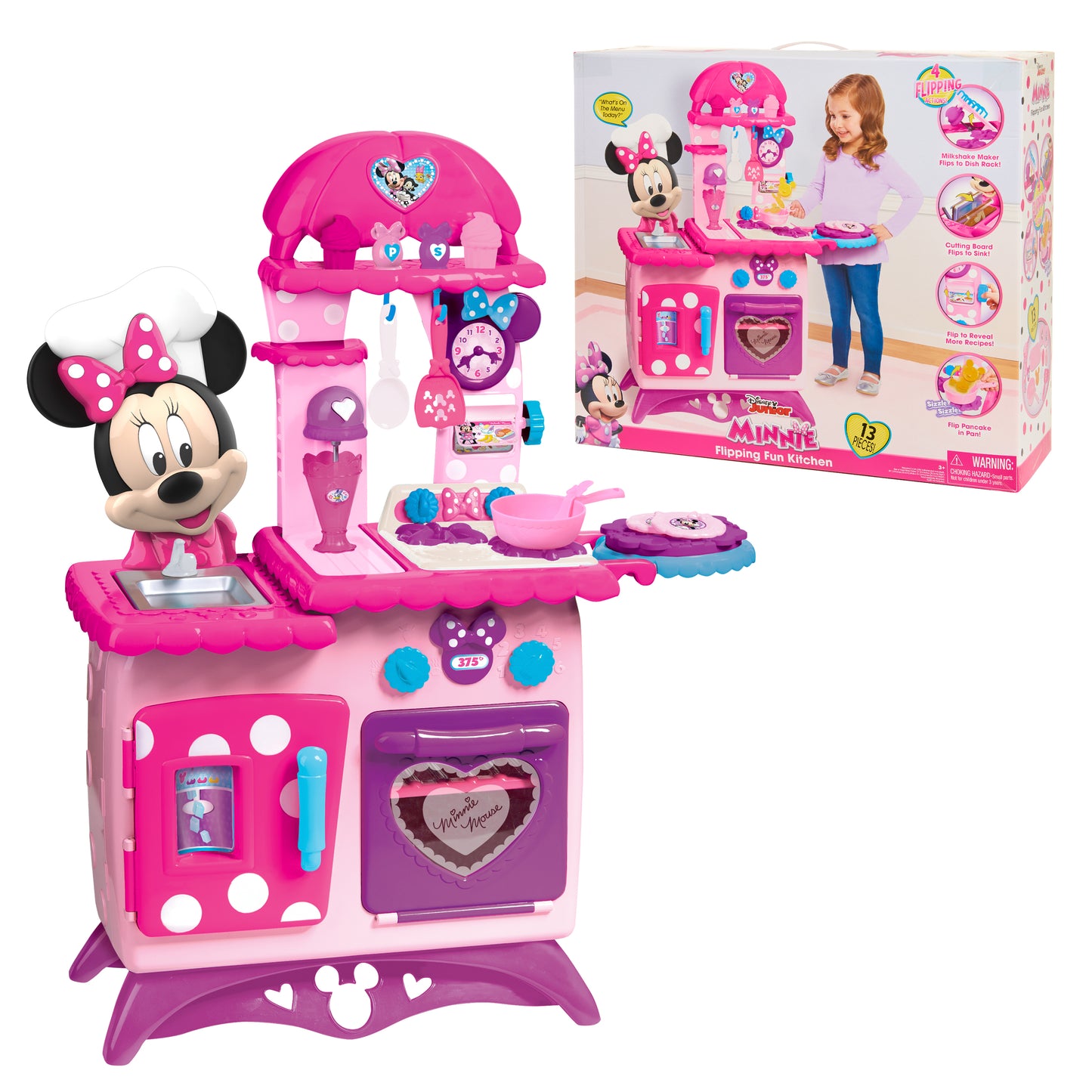 Minnie Mouse Flipping Fun Play Kitchens 13 Pieces