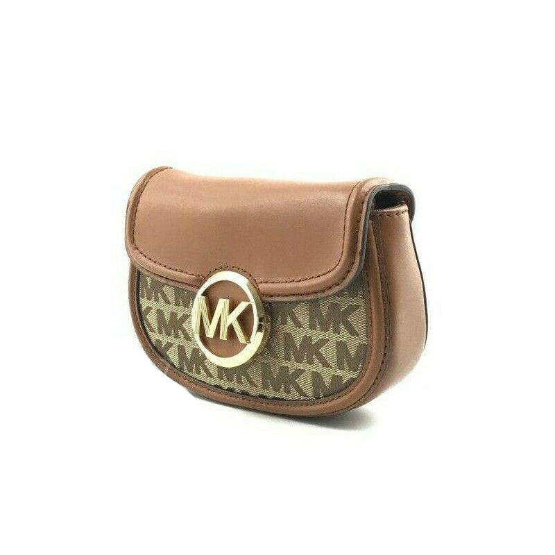 Michael Kors Fulton Signature Leather Small Bag Crossbody Luggage (35F9GFTN1J)