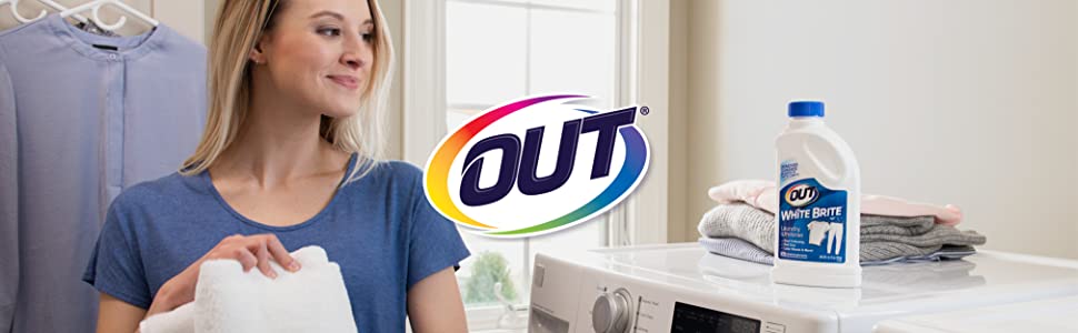 Out White Brite Laundry Whitener Bleach, 12 oz