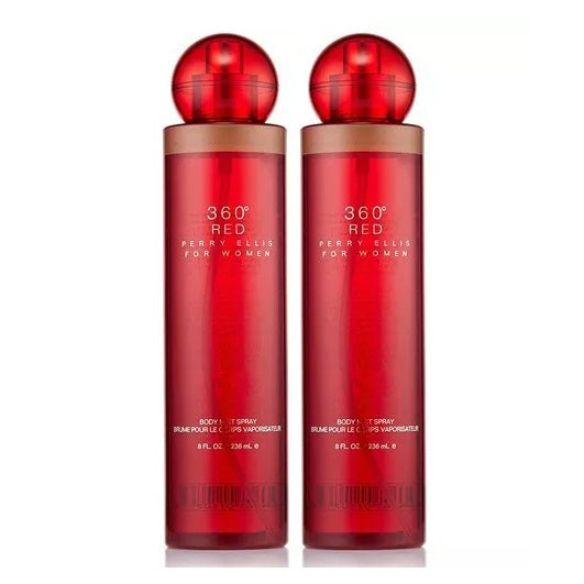 Perry Ellis 360 Red 8 oz Body Mist Women (Pack of 2)