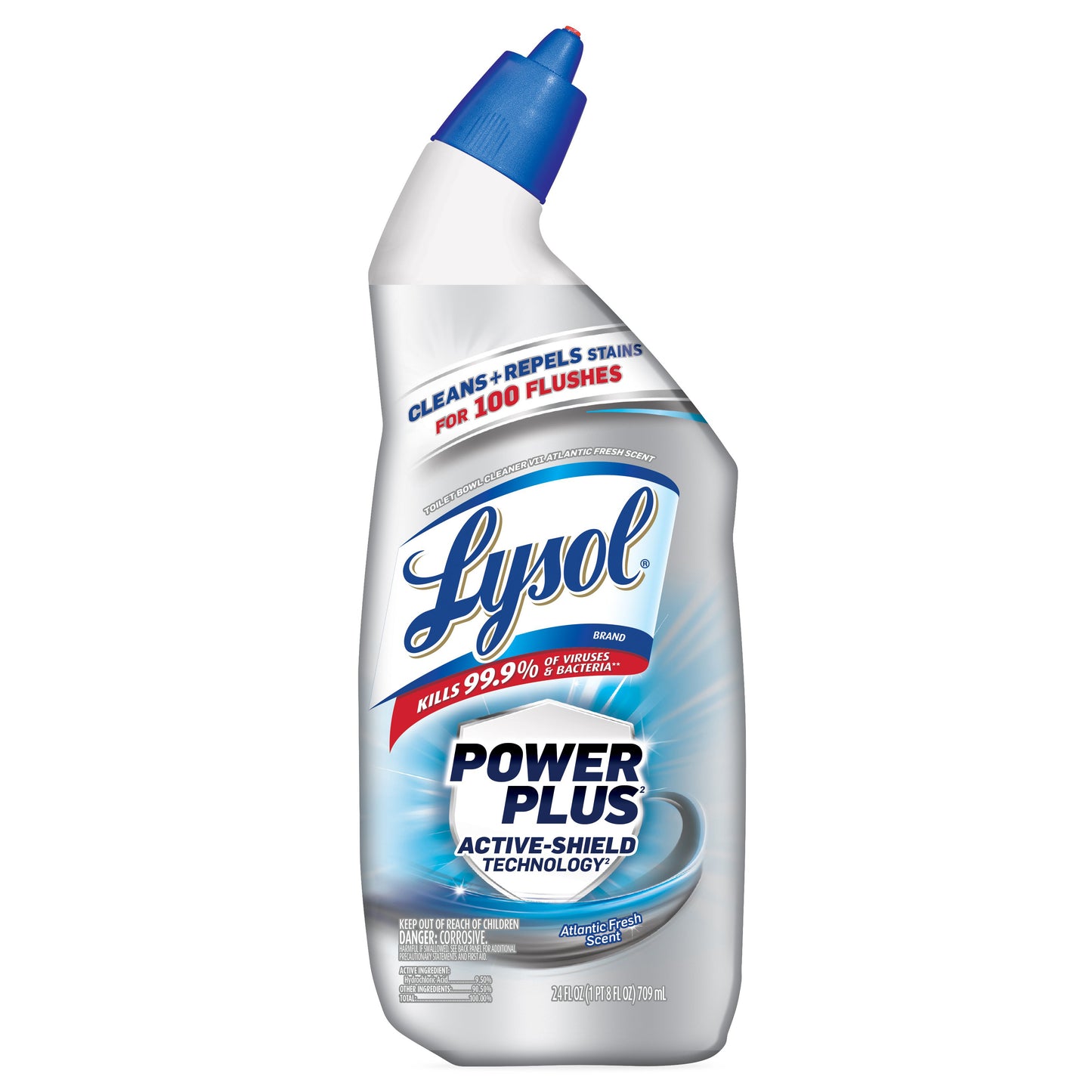 Lysol Toilet Bowl Cleaner, Power Plus, Atlantic Fresh, 24 oz
