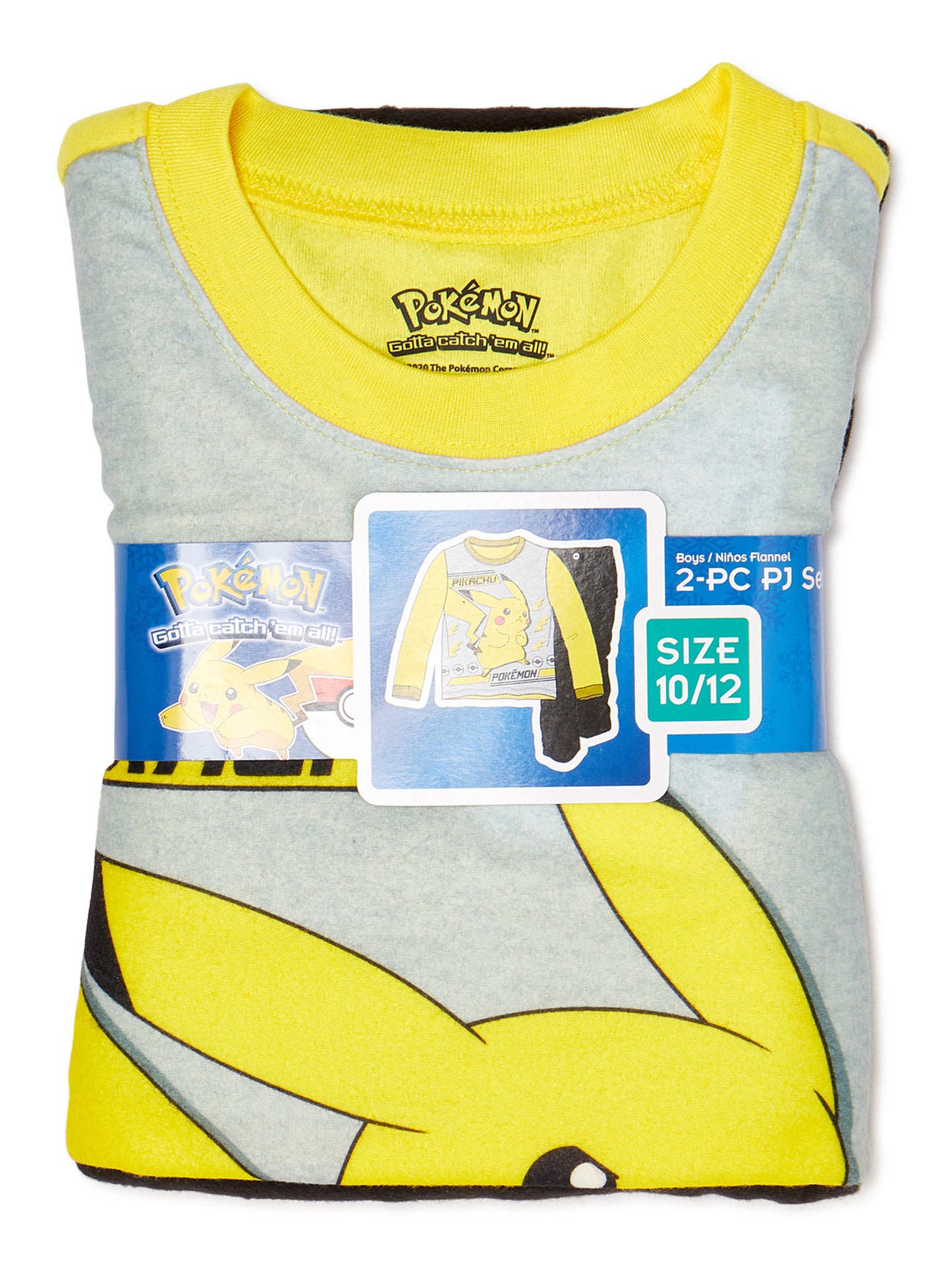 Pokemon Boys Pajama Set, 2-Piece, Size 10-12