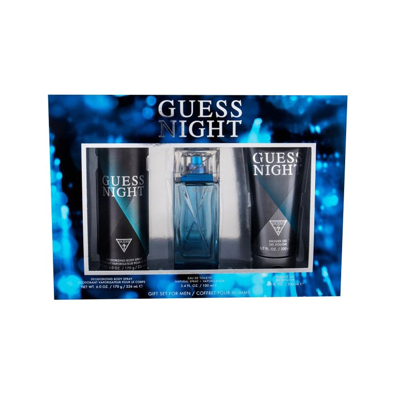 Guess Night 3 pc Gift Set EDT 3.4 oz 100 ml Men