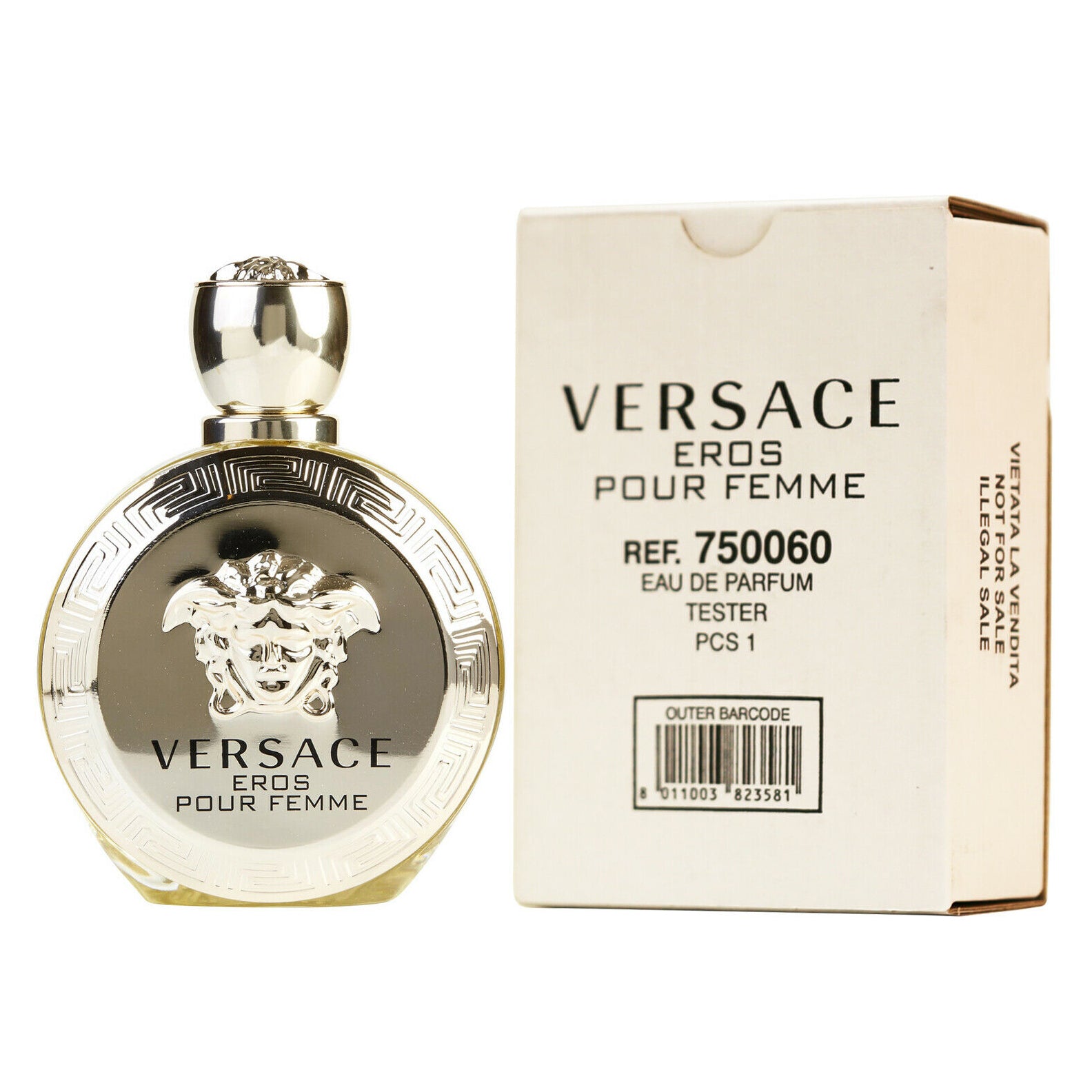 white TESTER De Bo 3.4 – ml Versace Rafaelos 100 Parfum Pour in Femme Eau Eros oz