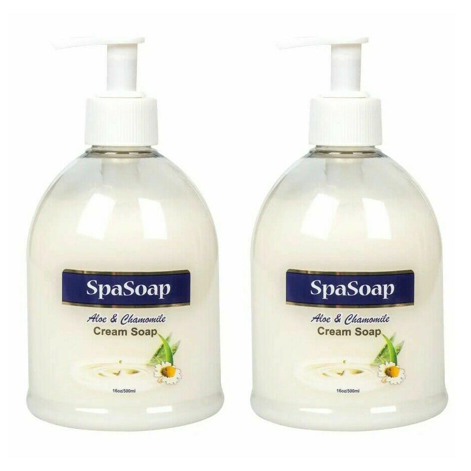 Spa Soap Aloe & Chamomile Cream Soap 16.9 oz 500 ml "2-PACK"